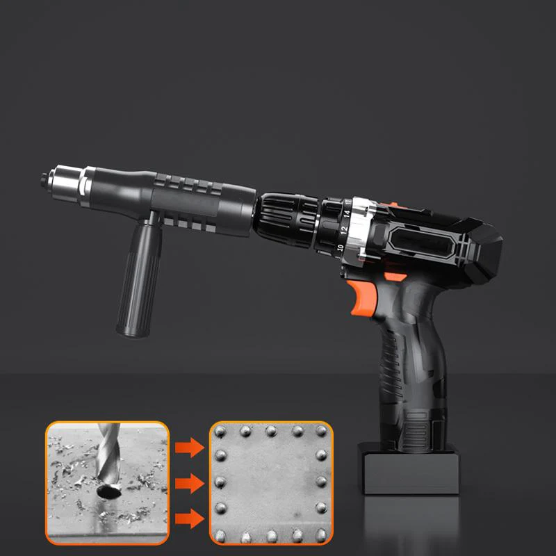 【🔥50% OFF🔥】Professional Rivet Gun Adapter Kit 🛠With 4Pcs Different Nozzle Bolts - Image 2