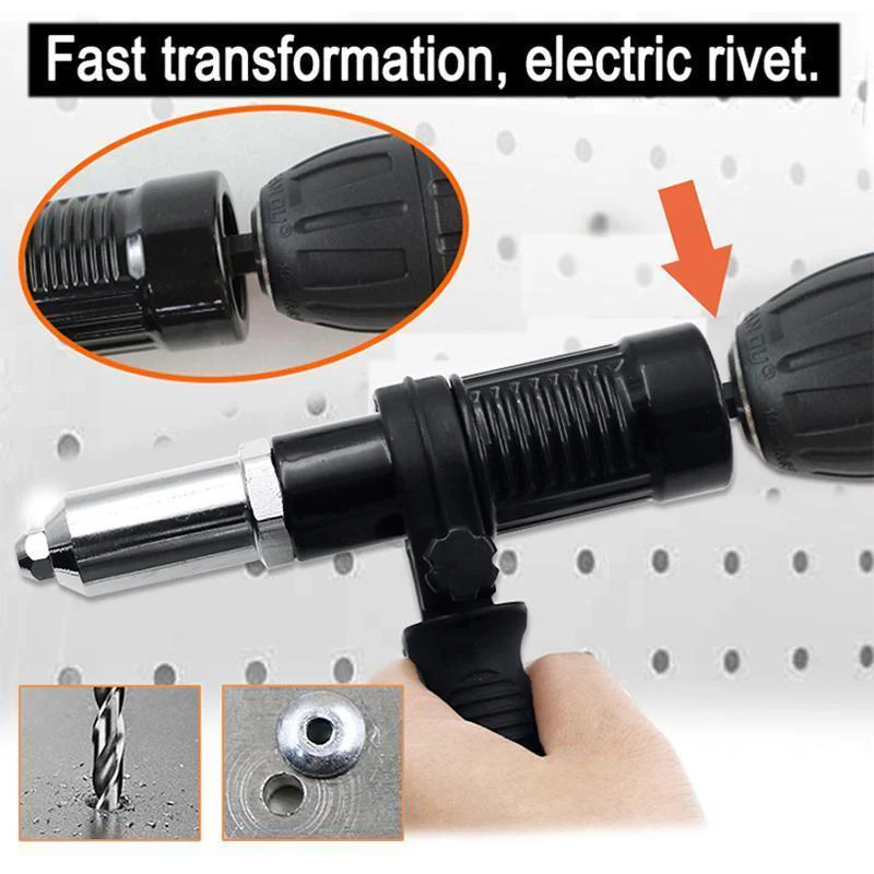 【🔥50% OFF🔥】Professional Rivet Gun Adapter Kit 🛠With 4Pcs Different Nozzle Bolts - Image 5