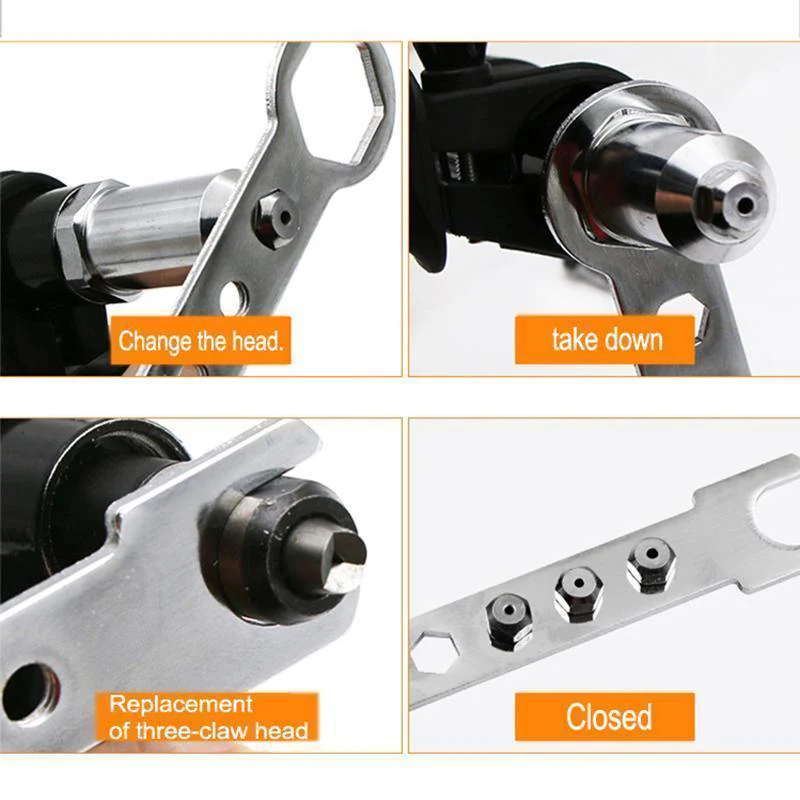 【🔥50% OFF🔥】Professional Rivet Gun Adapter Kit 🛠With 4Pcs Different Nozzle Bolts - Image 7