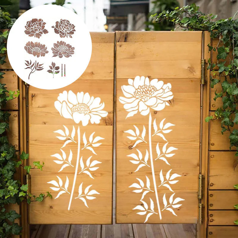 🔥DIY Decoration🌻 - Garden Fence Large Flower Drawing Stencils - Image 11