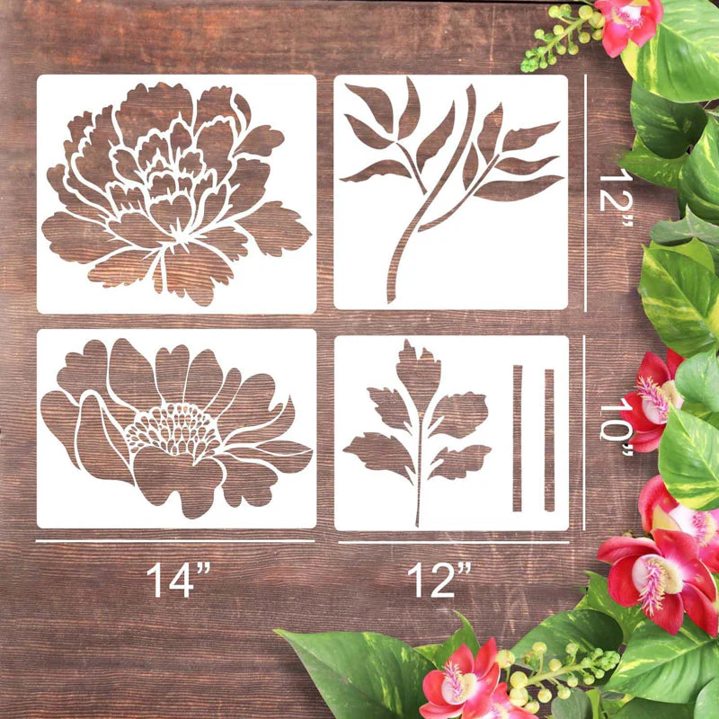 🔥DIY Decoration🌻 - Garden Fence Large Flower Drawing Stencils - Image 13