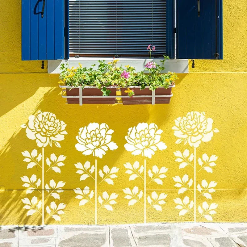 🔥DIY Decoration🌻 - Garden Fence Large Flower Drawing Stencils - Image 4