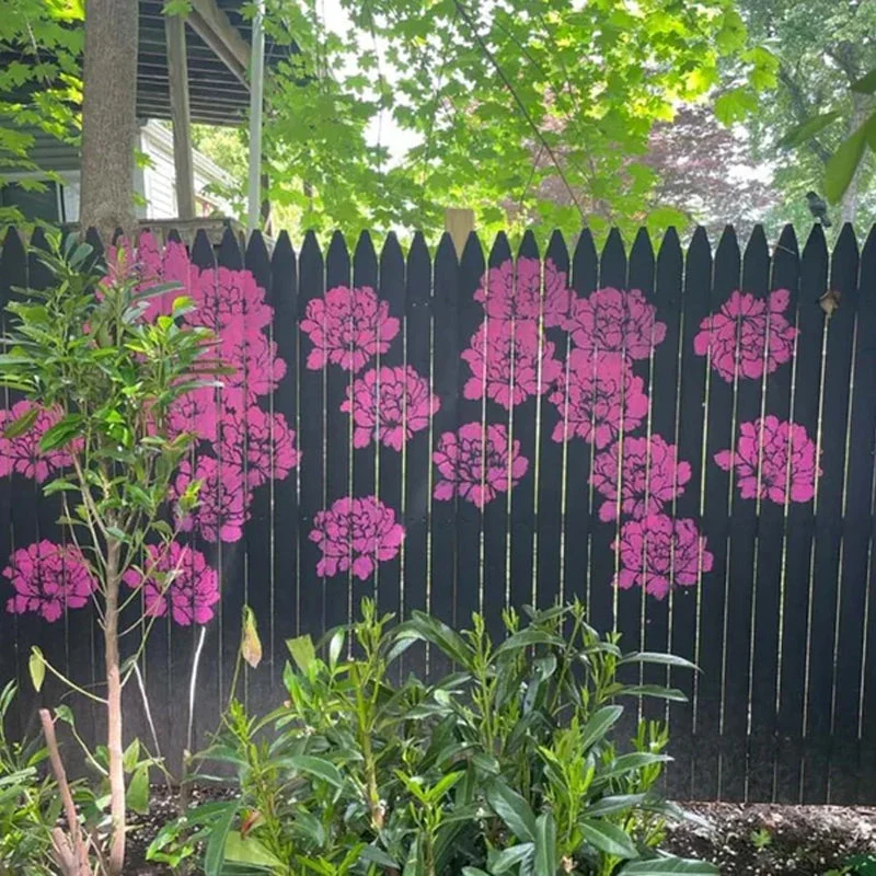 🔥DIY Decoration🌻 - Garden Fence Large Flower Drawing Stencils - Image 6