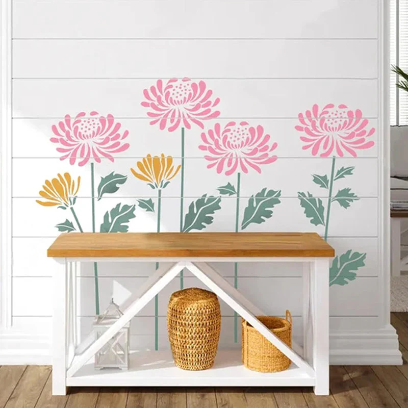 🔥DIY Decoration🌻 - Garden Fence Large Flower Drawing Stencils - Image 8