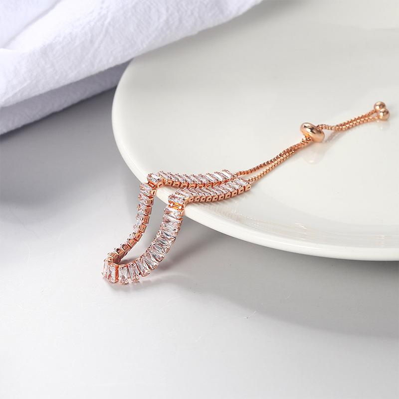 18K Gold Plated Cubic Zirconia Bracelet - Image 3