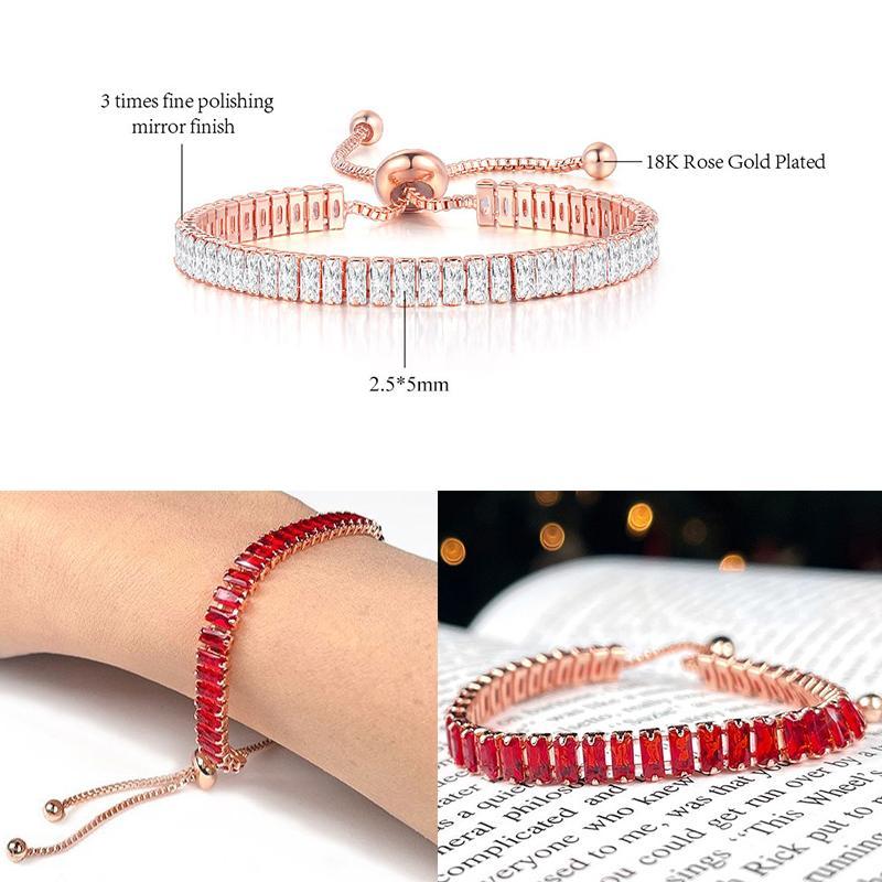 18K Gold Plated Cubic Zirconia Bracelet - Image 5