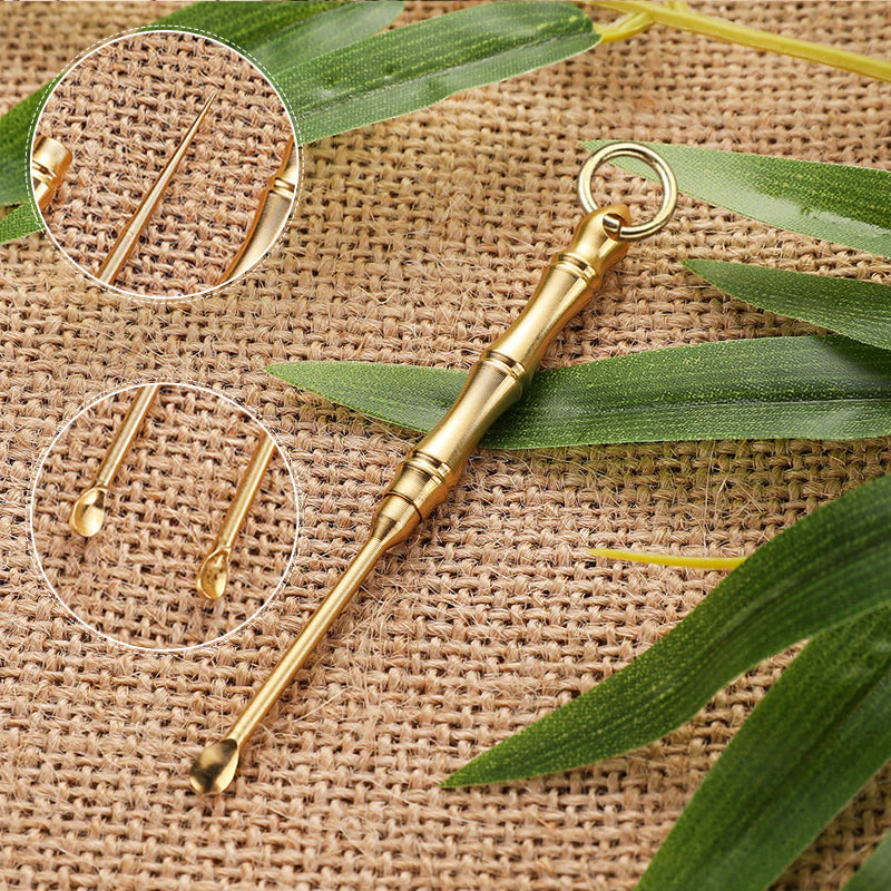 2 In 1 Brass Ear Spoon Toothpick - Image 2