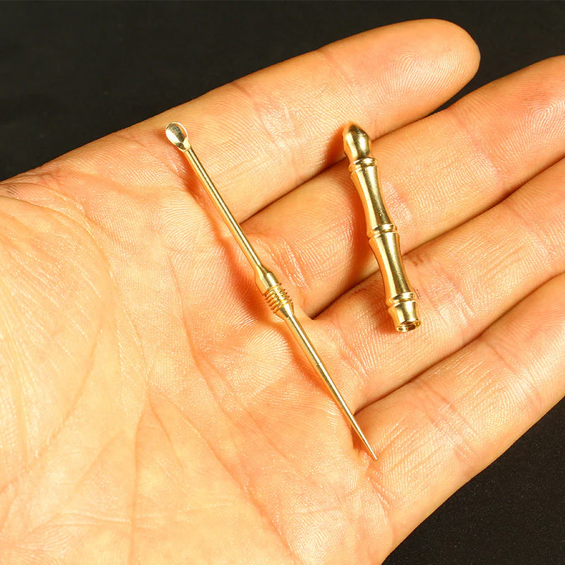 2 In 1 Brass Ear Spoon Toothpick - Image 8