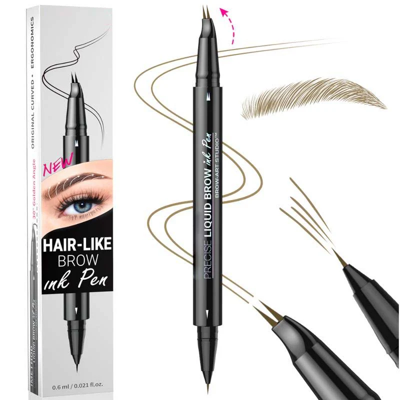2-in-1 Dual-Ended Eyebrow Pen with Micro-Fork-Tip Applicator and Precise Brush-Tip - Image 14