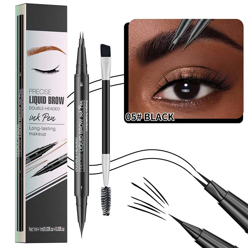 2-in-1 Dual-Ended Eyebrow Pen with Micro-Fork-Tip Applicator and Precise Brush-Tip - Image 16