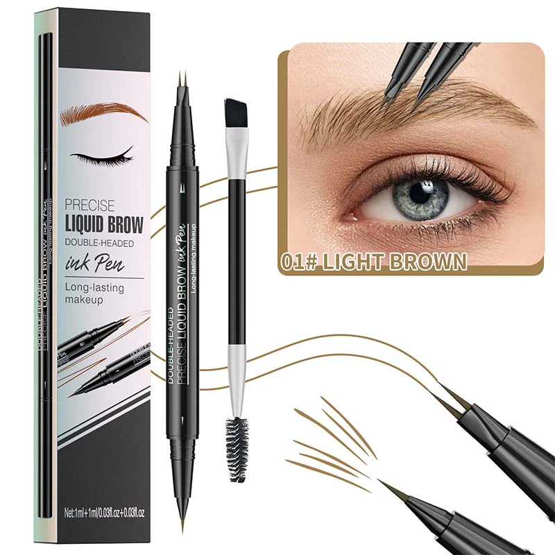 2-in-1 Dual-Ended Eyebrow Pen with Micro-Fork-Tip Applicator and Precise Brush-Tip - Image 19