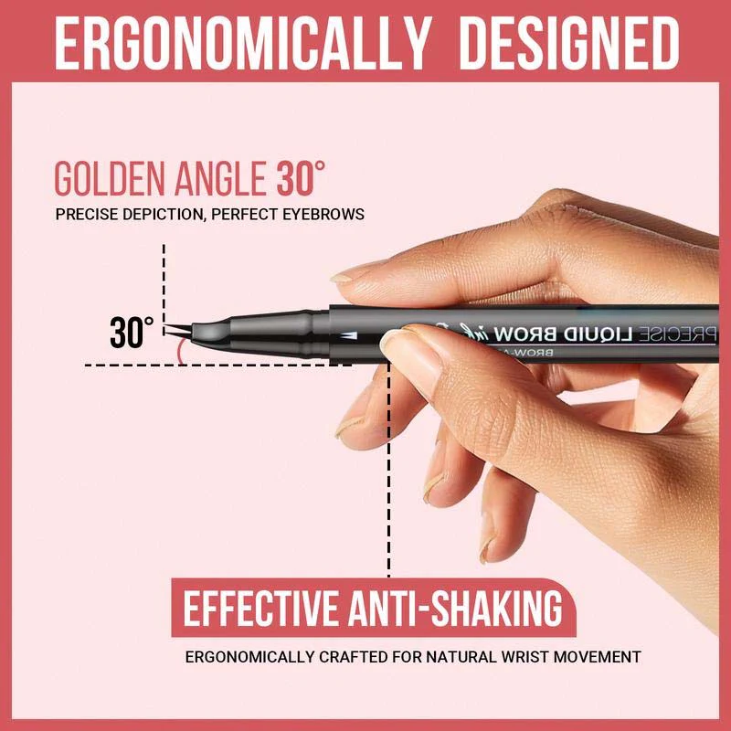 2-in-1 Dual-Ended Eyebrow Pen with Micro-Fork-Tip Applicator and Precise Brush-Tip - Image 4