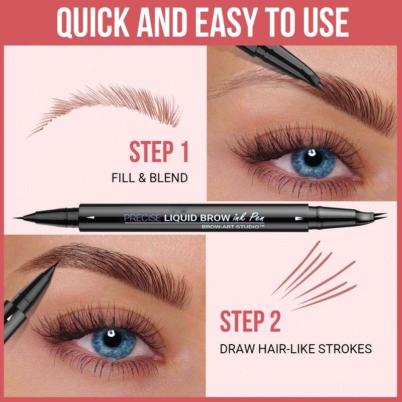 2-in-1 Dual-Ended Eyebrow Pen with Micro-Fork-Tip Applicator and Precise Brush-Tip - Image 6