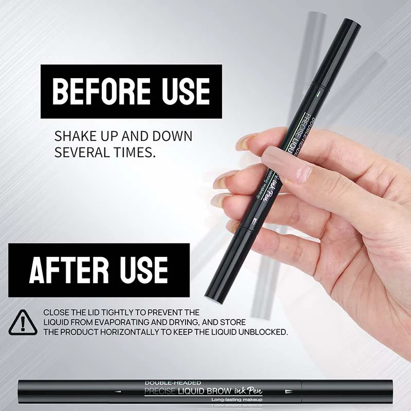 2-in-1 Dual-Ended Eyebrow Pen with Micro-Fork-Tip Applicator and Precise Brush-Tip - Image 7