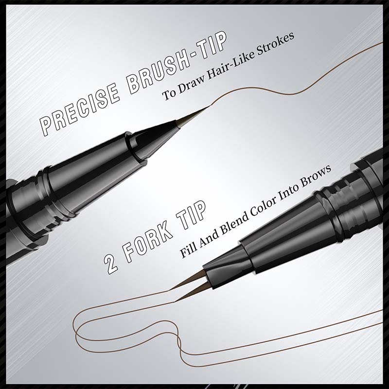 2-in-1 Dual-Ended Eyebrow Pen with Micro-Fork-Tip Applicator and Precise Brush-Tip - Image 8