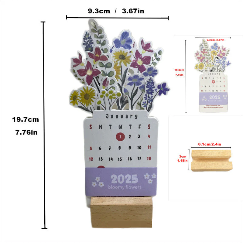 2025 Bloomy Flowers Desk Calendar - Image 11