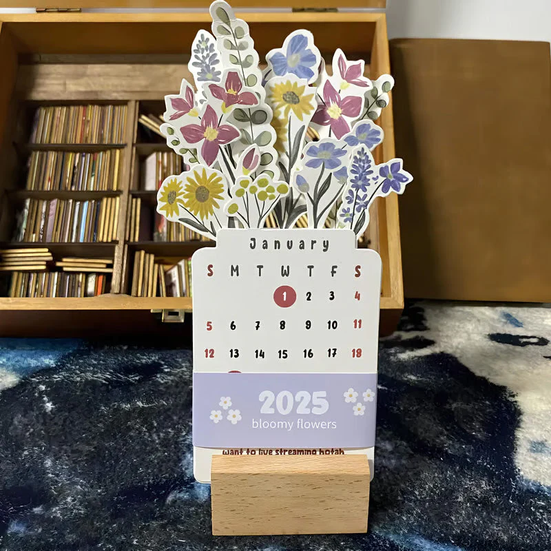 2025 Bloomy Flowers Desk Calendar - Image 3
