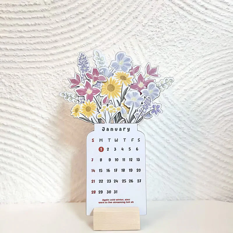 2025 Bloomy Flowers Desk Calendar - Image 5
