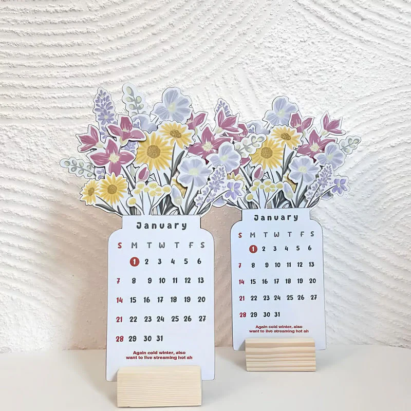 2025 Bloomy Flowers Desk Calendar - Image 6