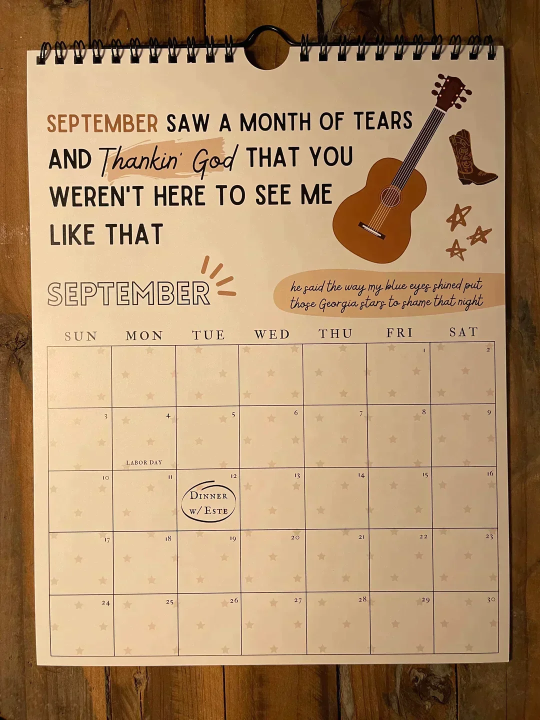 2025 TS Lyrics Calendar - Image 10
