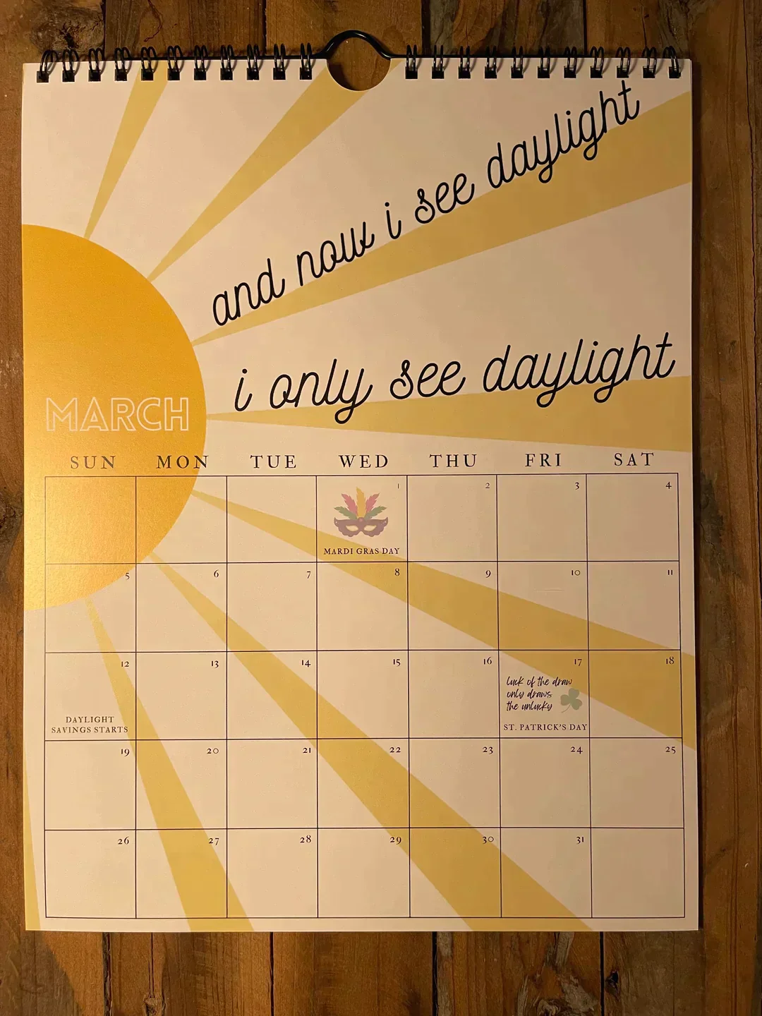 2025 TS Lyrics Calendar - Image 4