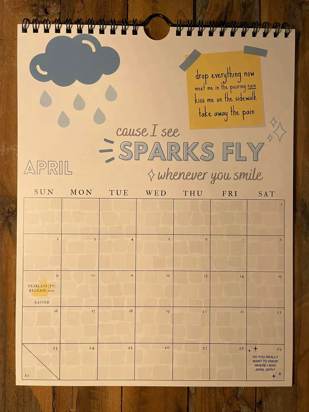 2025 TS Lyrics Calendar - Image 5