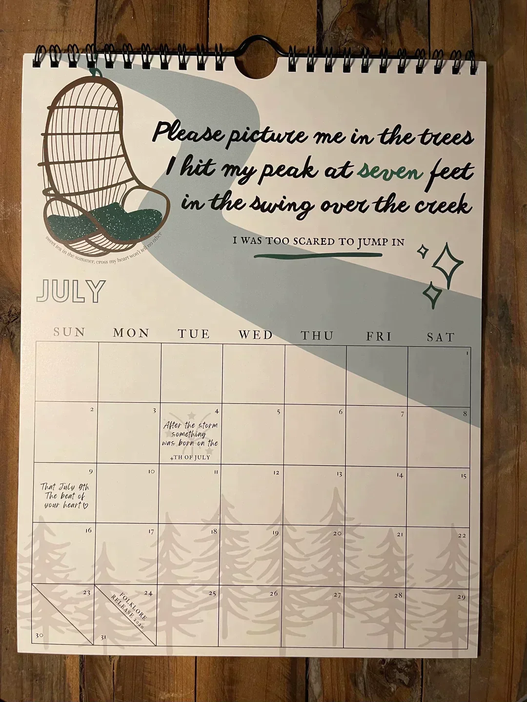 2025 TS Lyrics Calendar - Image 8