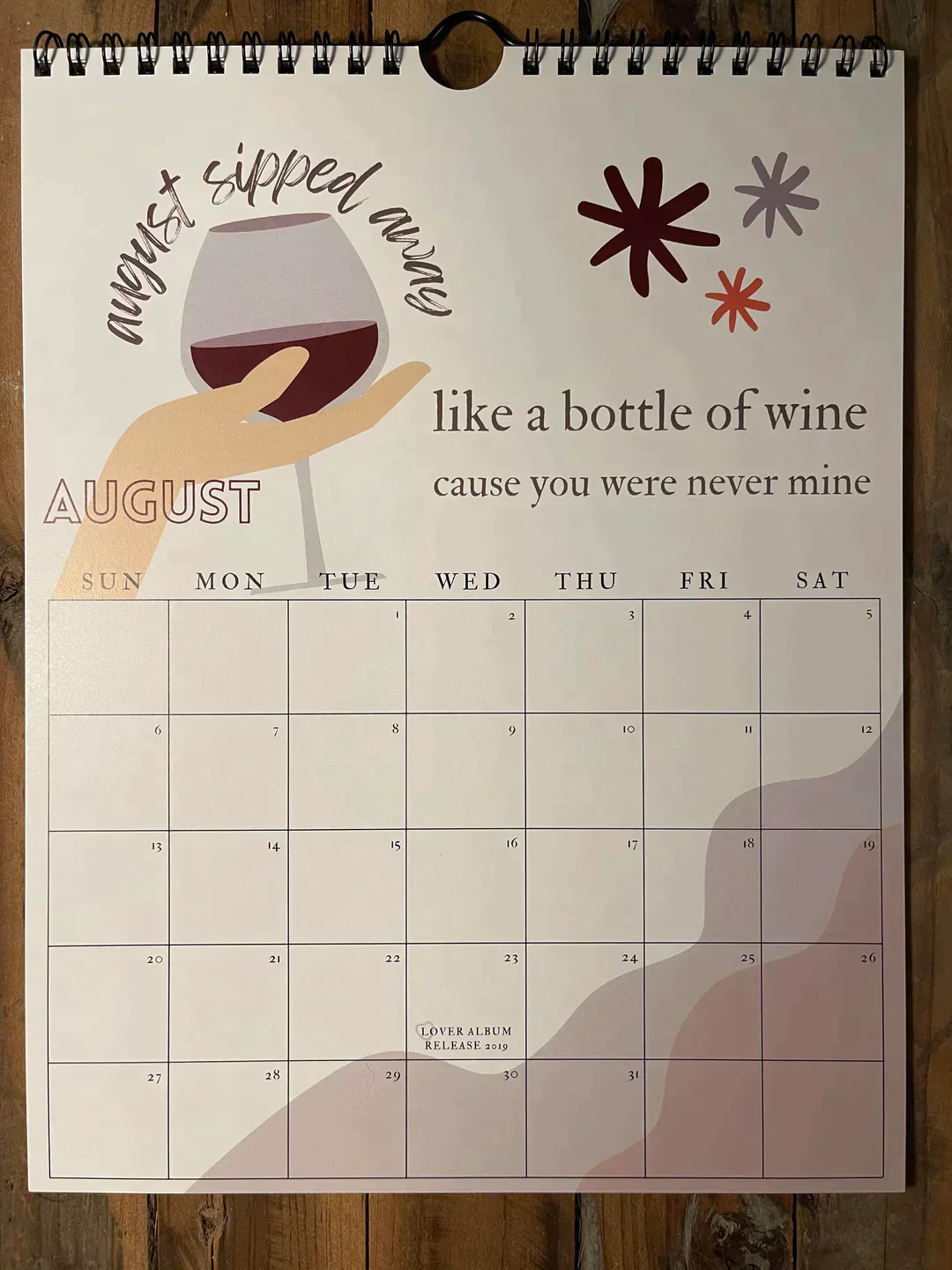 2025 TS Lyrics Calendar - Image 9
