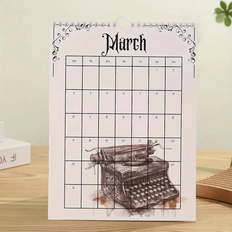 2025 Vintage Gothic Castle Theme Wall Calendar - Image 2