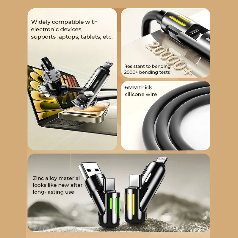 240W 4-in-1 USB C Cable - Image 2