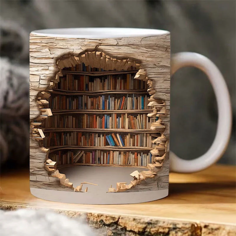 3D Bookshelf Mug - Image 4