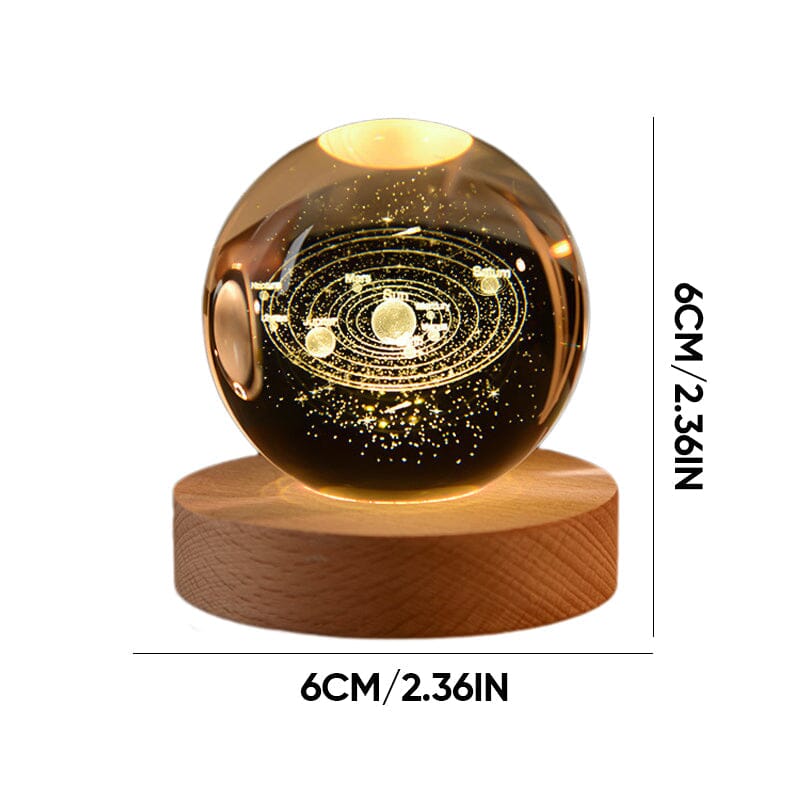 3D Crystal Ball Night Light With Wood Base - Image 11