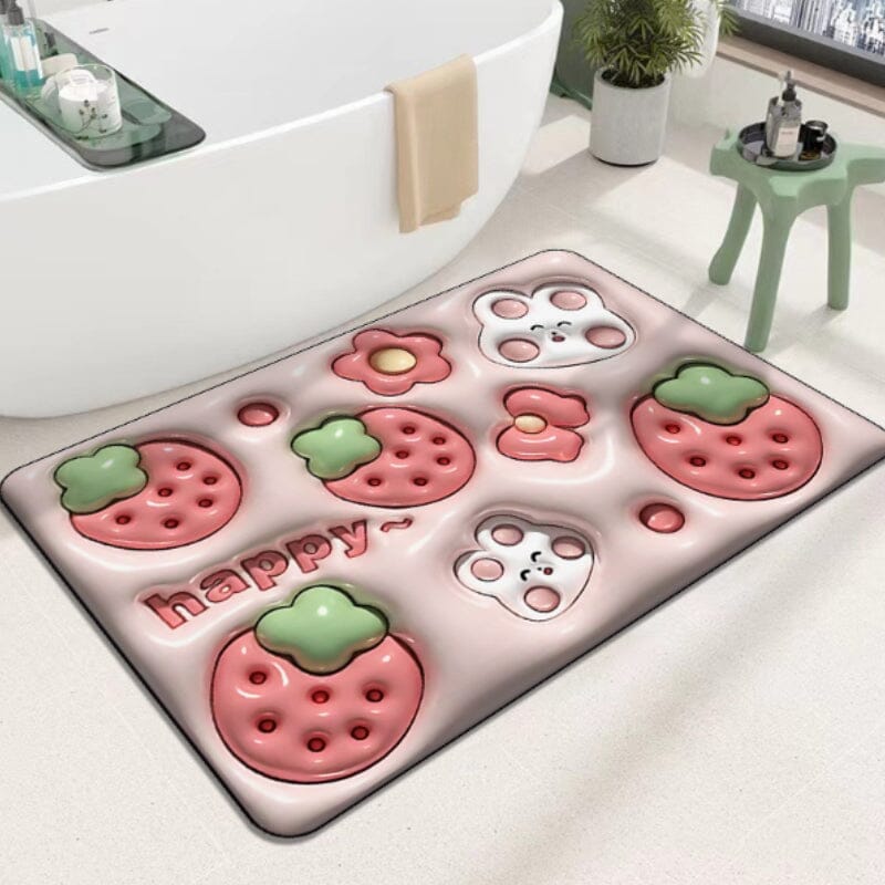 3D flower soft diatom mud absorbent floor mat - Image 16