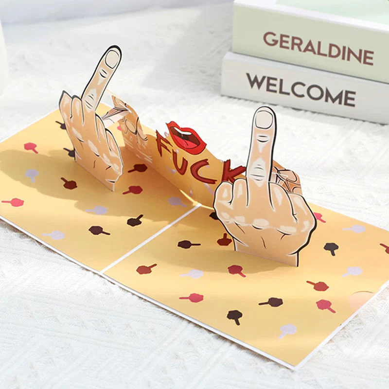 3D Funny Middle Finger Card - Image 2