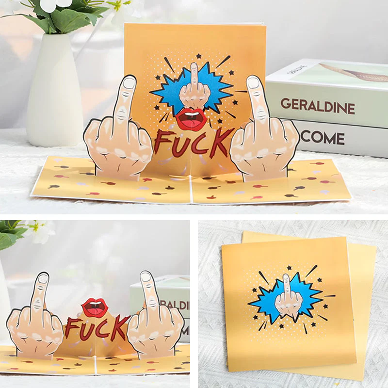 3D Funny Middle Finger Card - Image 4