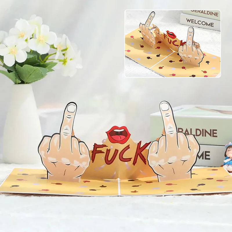 3D Funny Middle Finger Card - Image 6