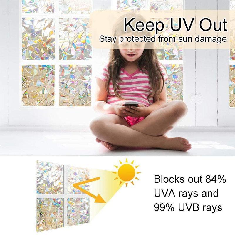 3D Rainbow Window Film,PVC refraction & No glue - Image 4