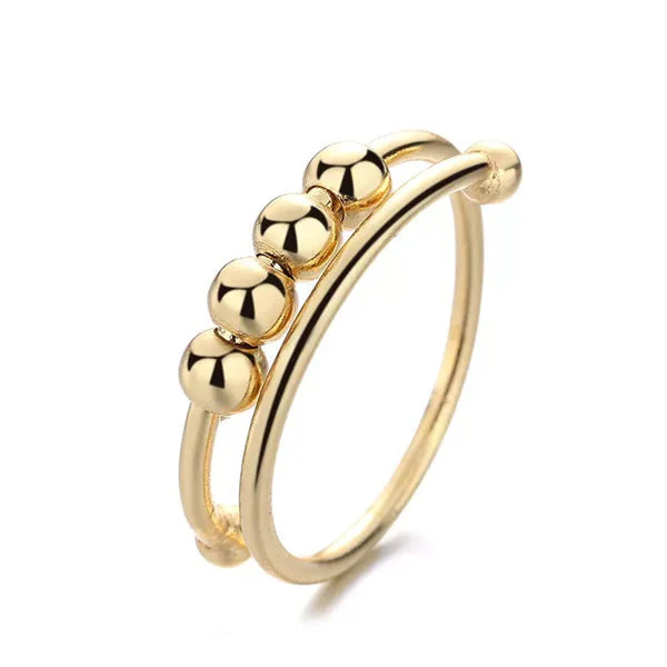 4 Beads Adjustable Anxiety Relief Ring - Image 2