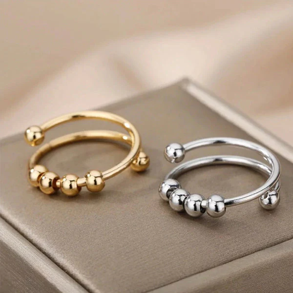 4 Beads Adjustable Anxiety Relief Ring - Image 3