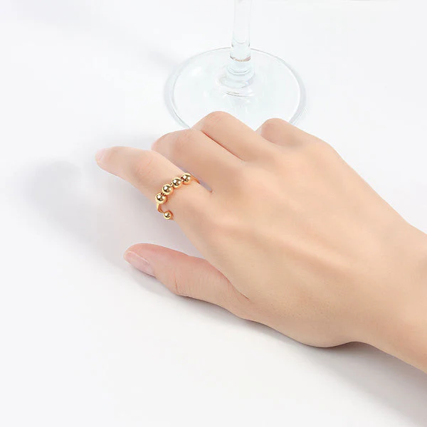 4 Beads Adjustable Anxiety Relief Ring - Image 4