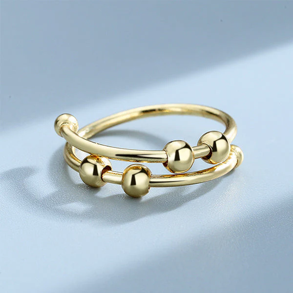 4 Beads Adjustable Anxiety Relief Ring - Image 5