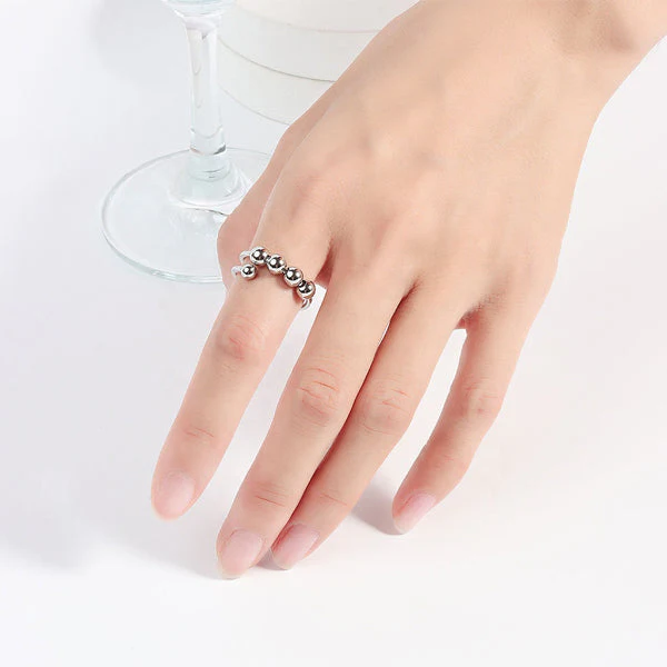 4 Beads Adjustable Anxiety Relief Ring - Image 8