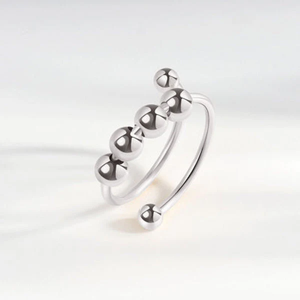 4 Beads Adjustable Anxiety Relief Ring - Image 9