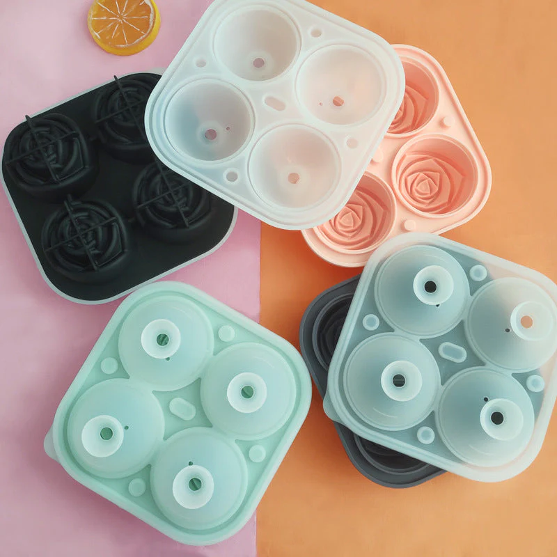 4-Compartment Large Rose Ice Cube Mold - Image 16
