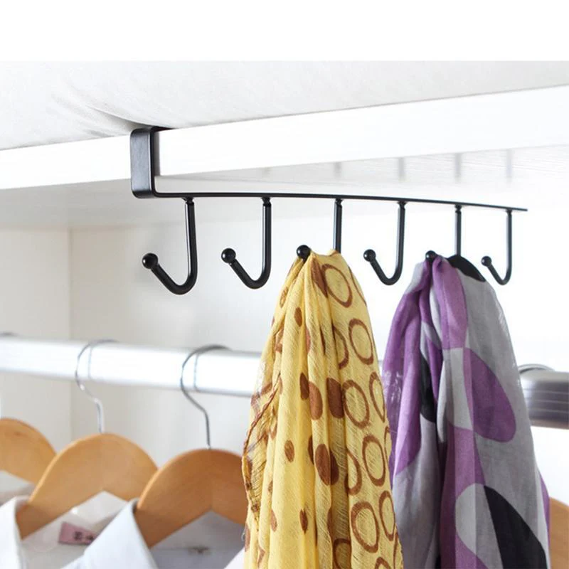 6 Hooks Under-Cabinet Hanger Rack - Image 3