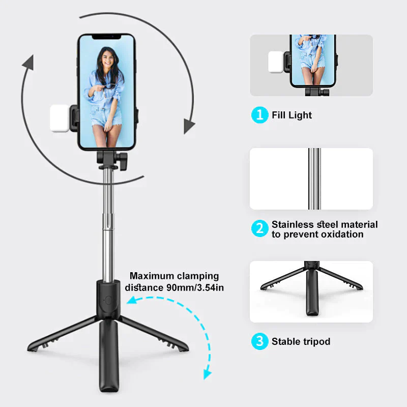 6 In 1 Wireless Bluetooth Selfie Stick - Image 12