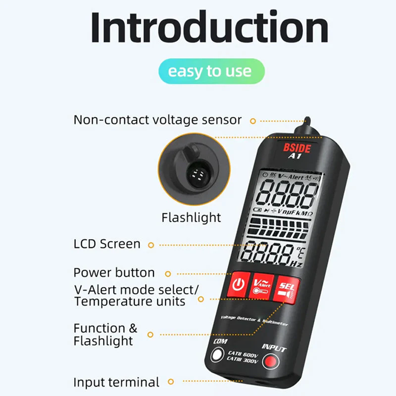 A1 Fully Automatic Anti-Burn Intelligent Digital Multimeter - Image 11