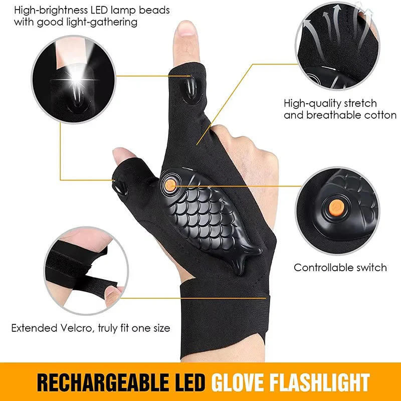 Adjustable LED Flashlight Gloves (1 pair) - Image 4