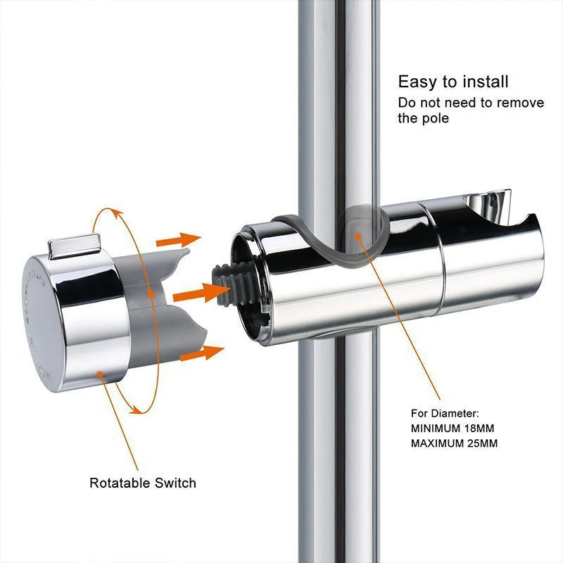 Adjustable Shower Head Holder For Slide Bar - Image 3