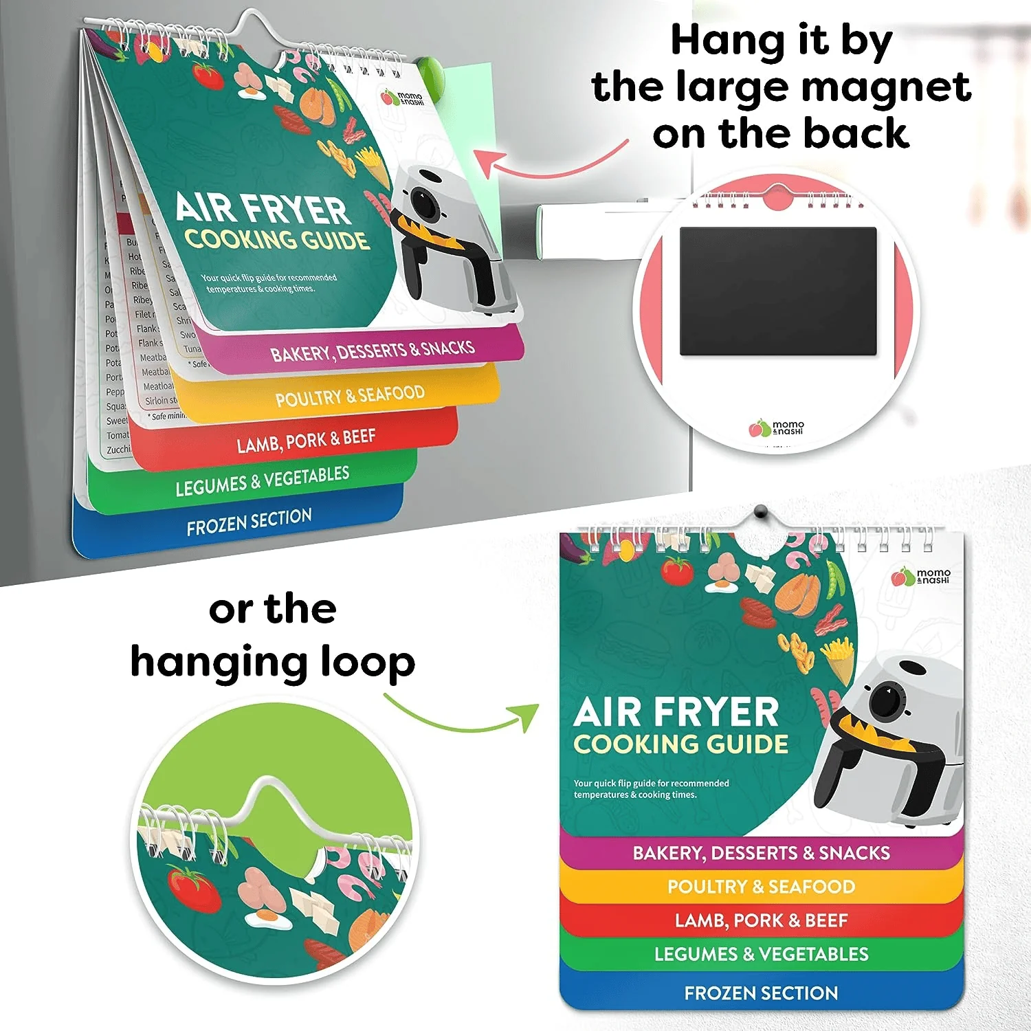 Air Fryer Cheat Sheet Magnets Cooking Guide Booklet - Image 15